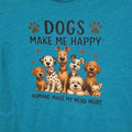 Dogs make me happy t-shirt